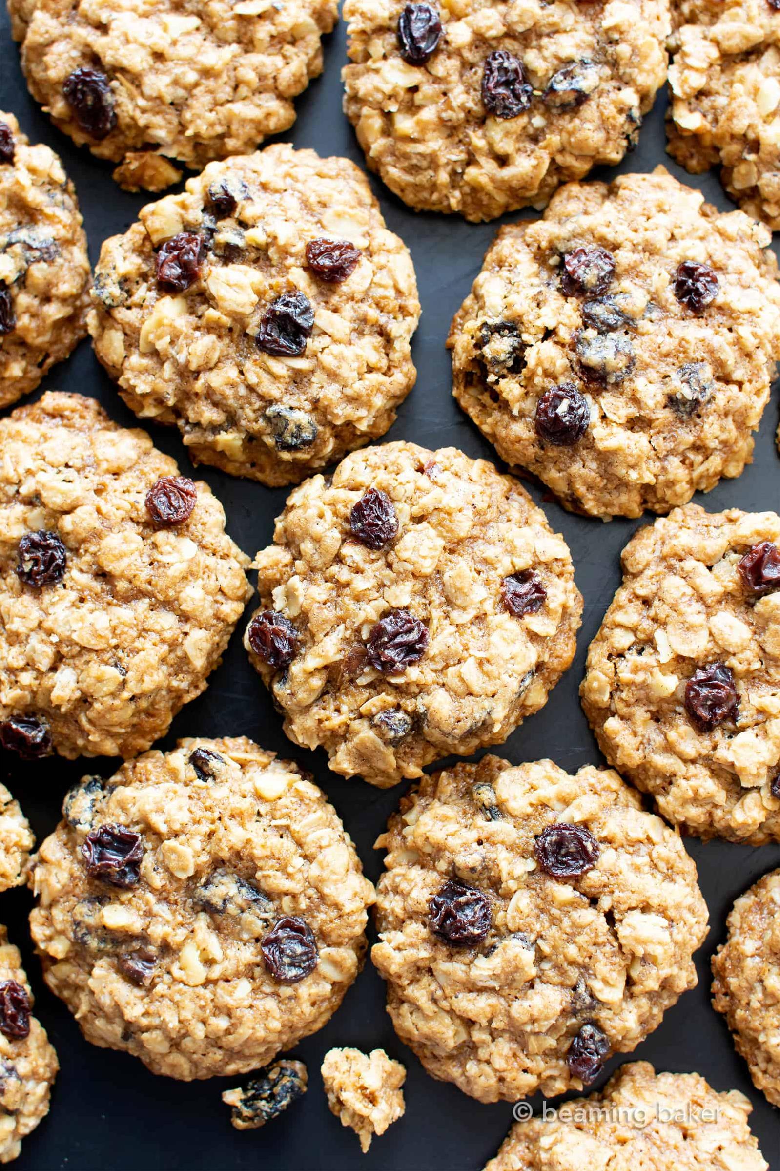 Sure, here are some creative photo captions for the Oatmeal Raisin Cookies recipe: