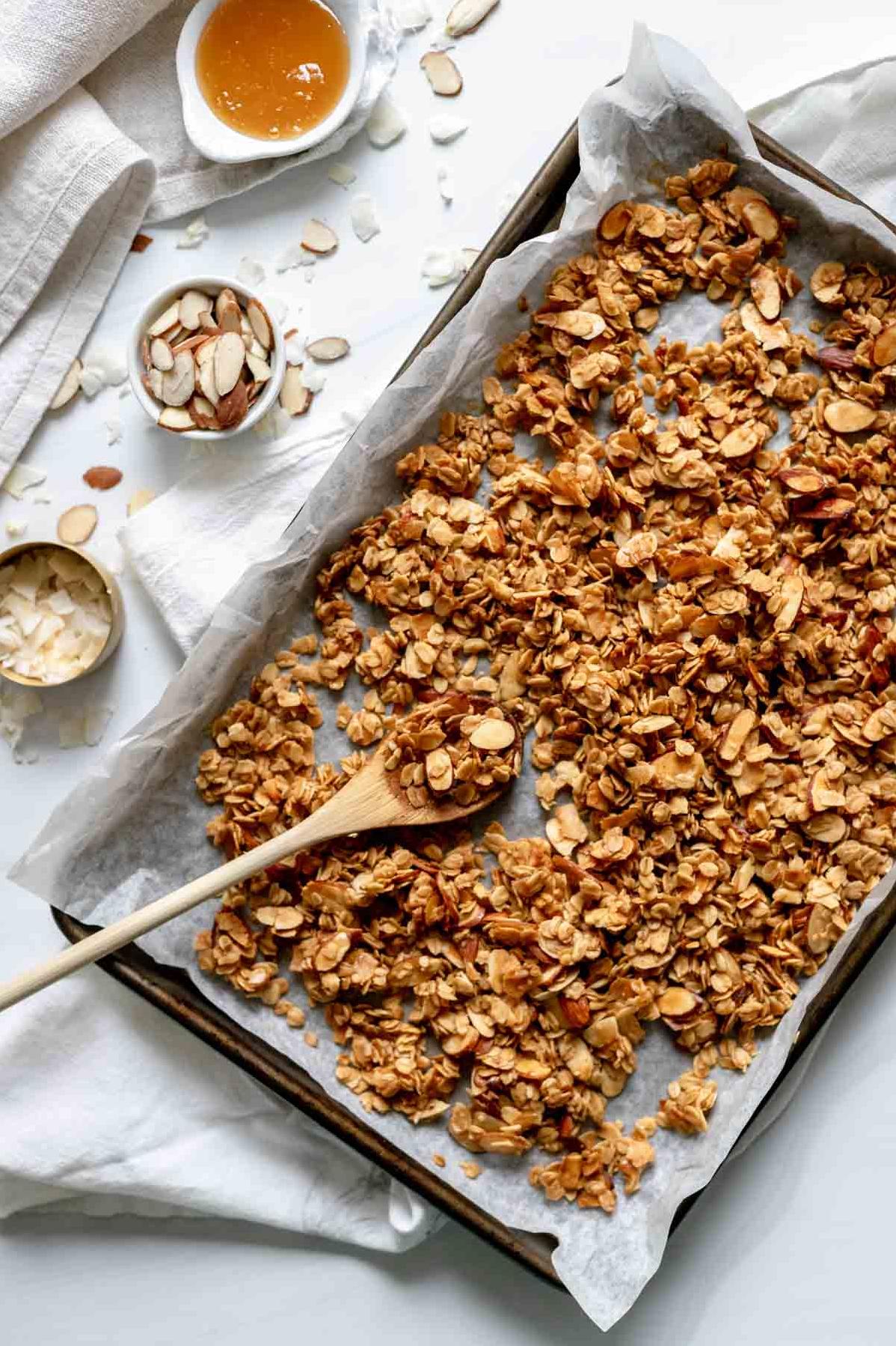  Sweeten up your mornings with this honey-kissed granola.