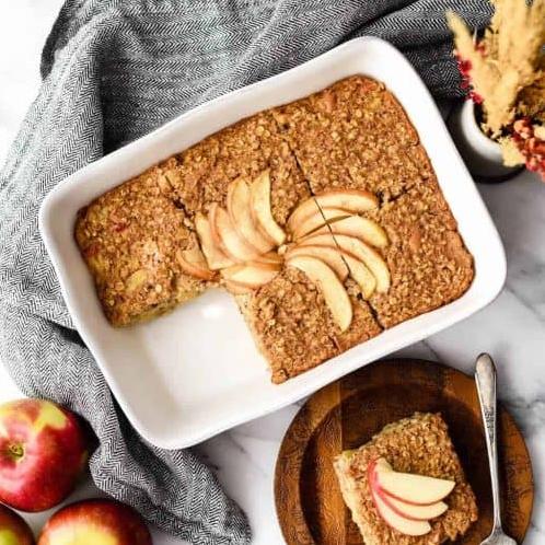  Sweeten your mornings with this delicious baked apple oatmeal.