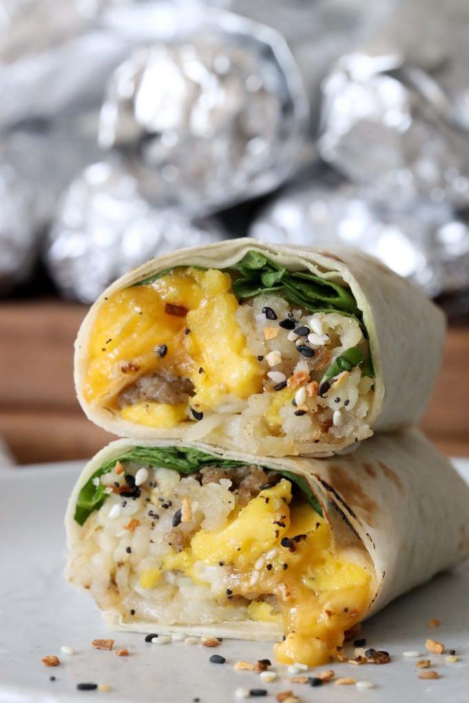  Take a bite out of this satisfying breakfast wrap filled with fresh veggies and healthy fats.