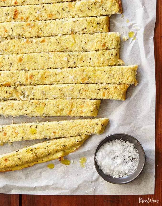  Take a break from the usual crackers and try these cauliflower sticks.