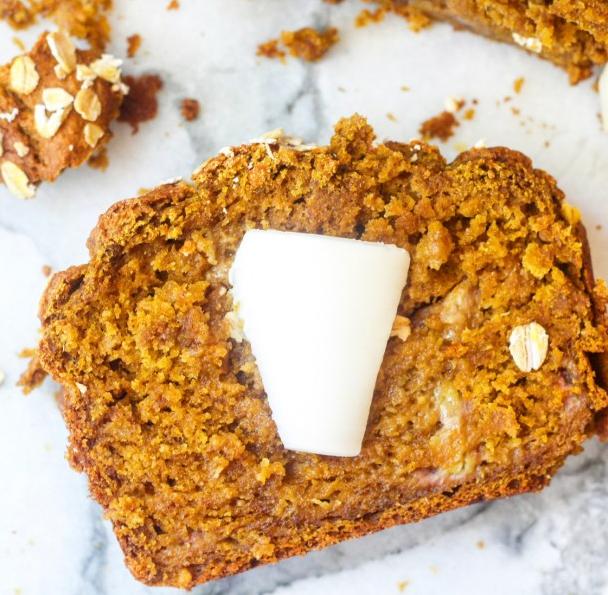  The combination of banana and pumpkin makes this bread a total game-changer.