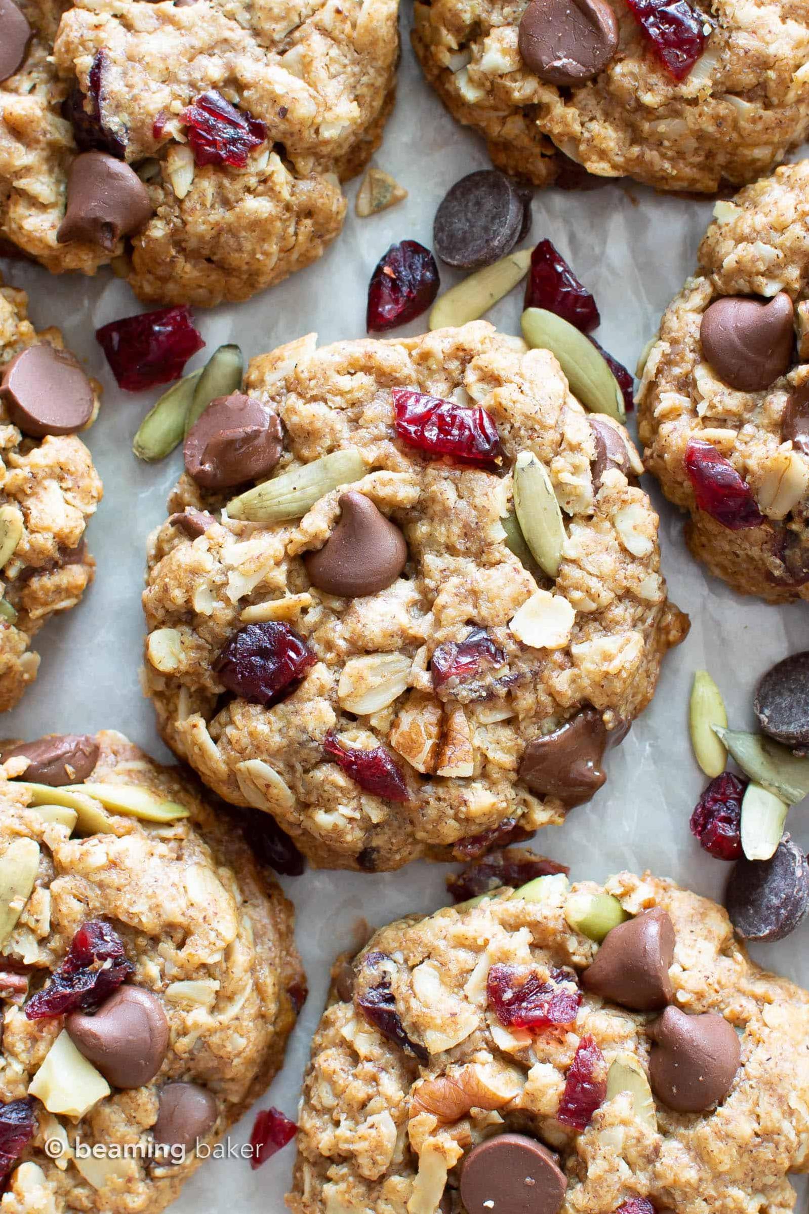  The combination of millet, oats, and trail mix makes these cookies a delicious and filling treat.