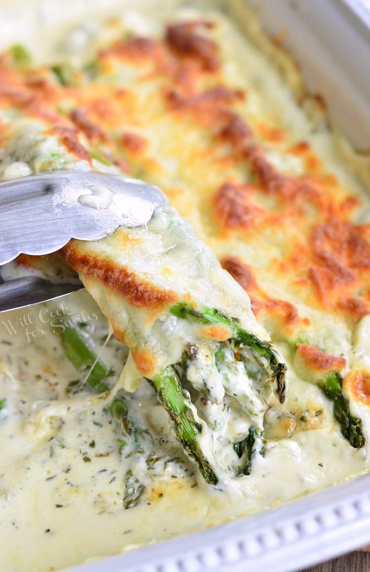  The creamy topping on these asparagus spears makes for the ultimate indulgence without the guilt!