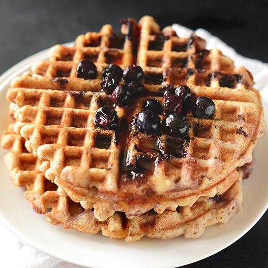  The perfect balance between lemon's tangy flavor and blueberry's sweetness, these waffles