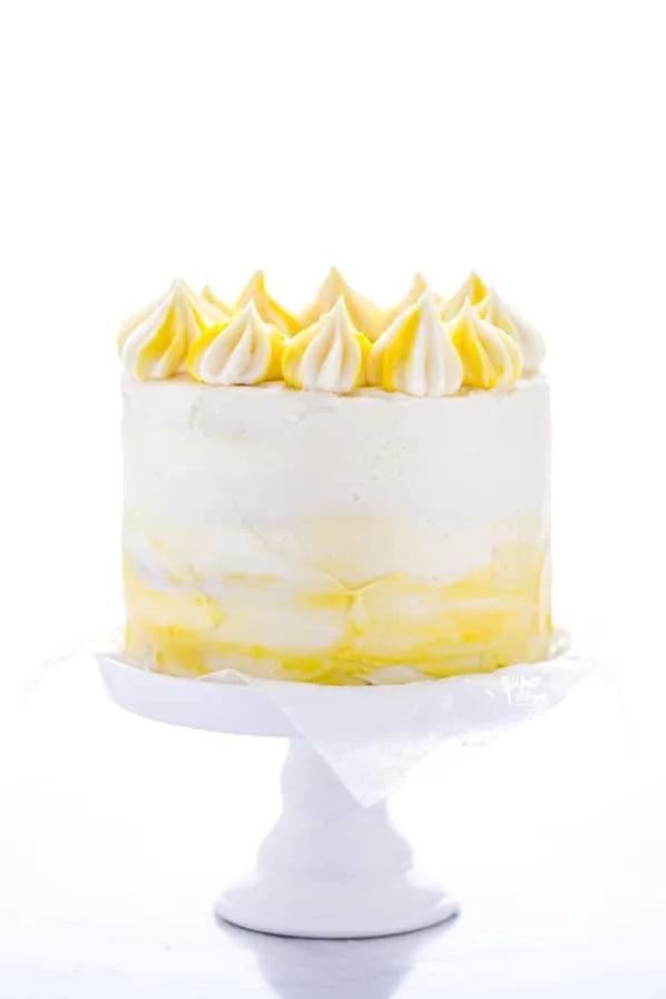  The tangy lemon frosting drizzled over each layer is the star of the show!