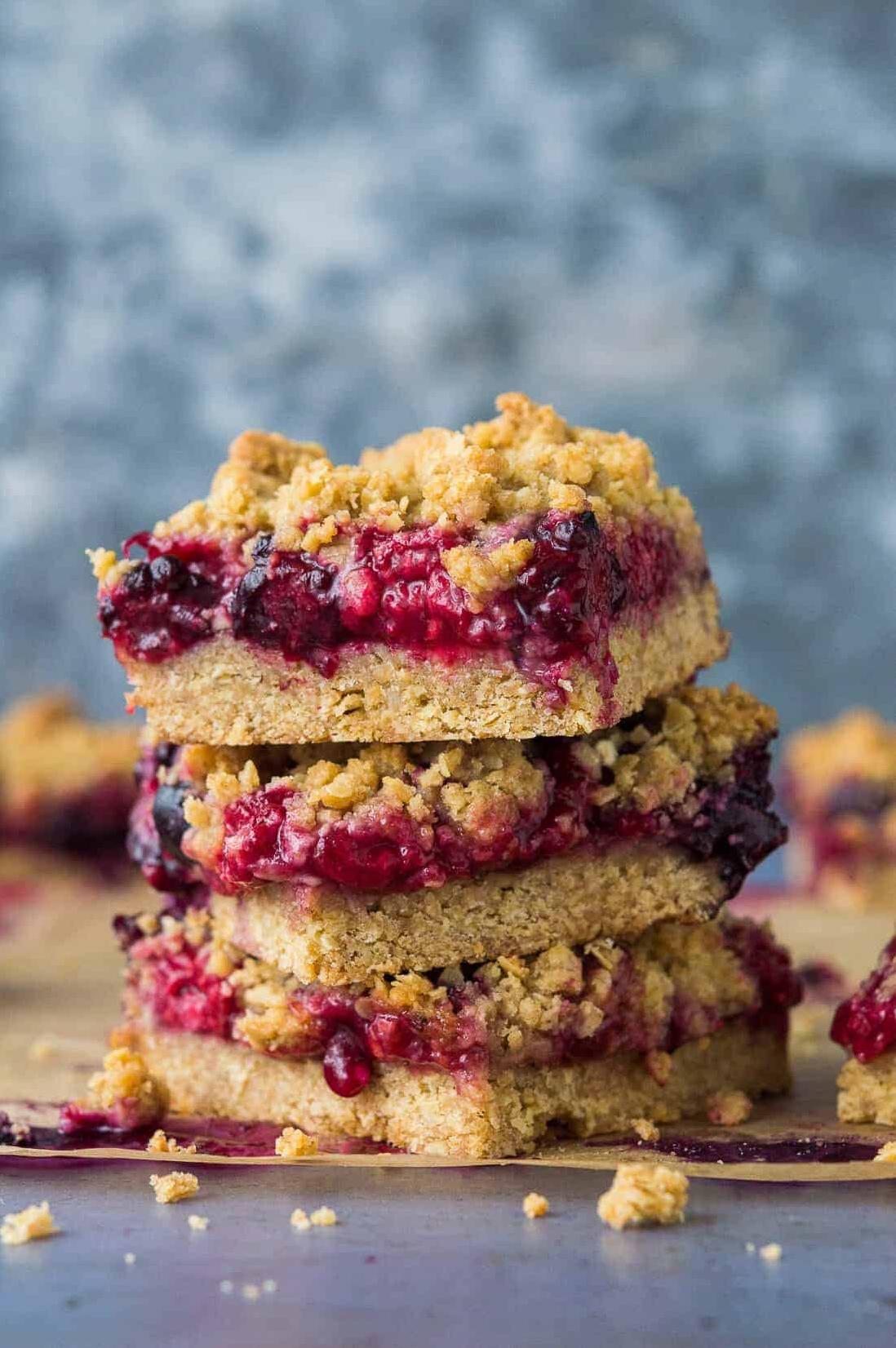  These berry bars are the perfect mid-day treat.