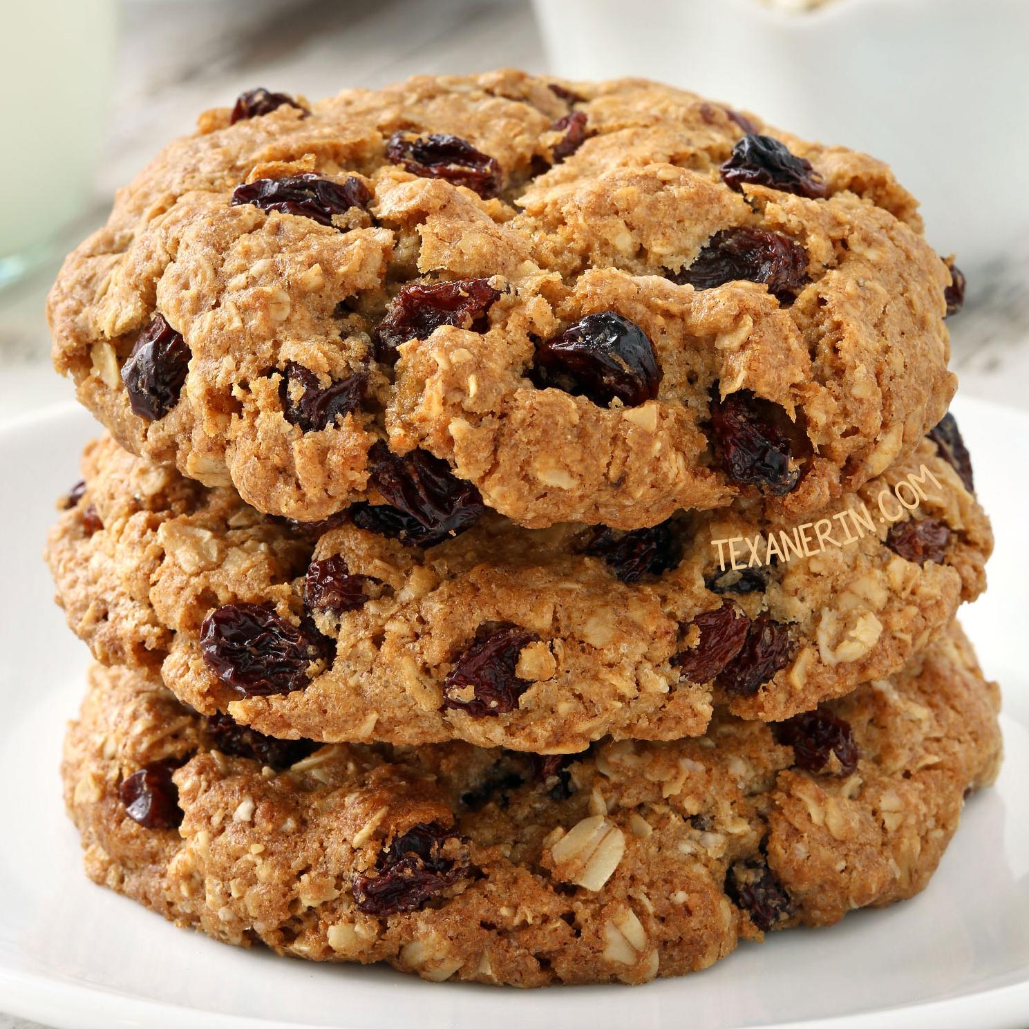  These coconut raisin cookies are gluten-free and dairy-free.