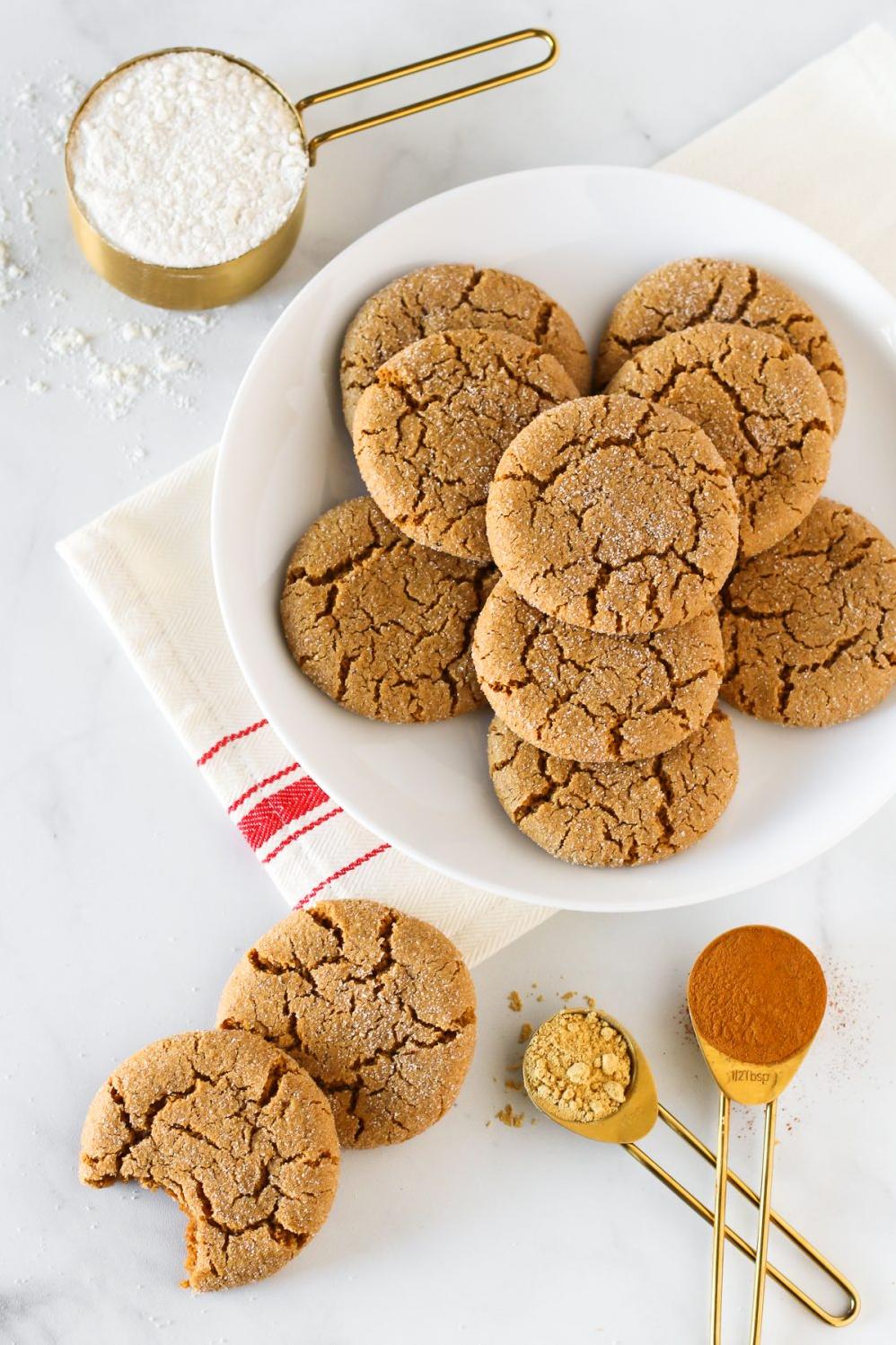  These cookies have all the flavors of a classic gingerbread cookie without any gluten or dairy.