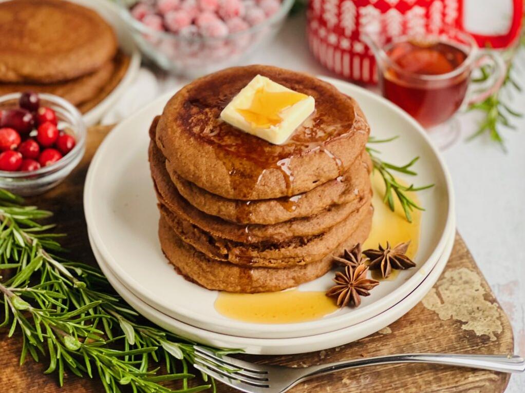  These fluffy pancakes are made with wholesome ingredients for a guilt-free indulgence.