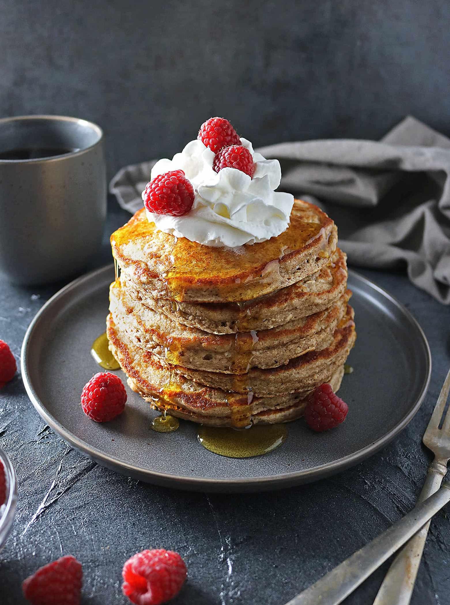  These gluten-free oatmeal pancakes will make your morning routine a breeze.