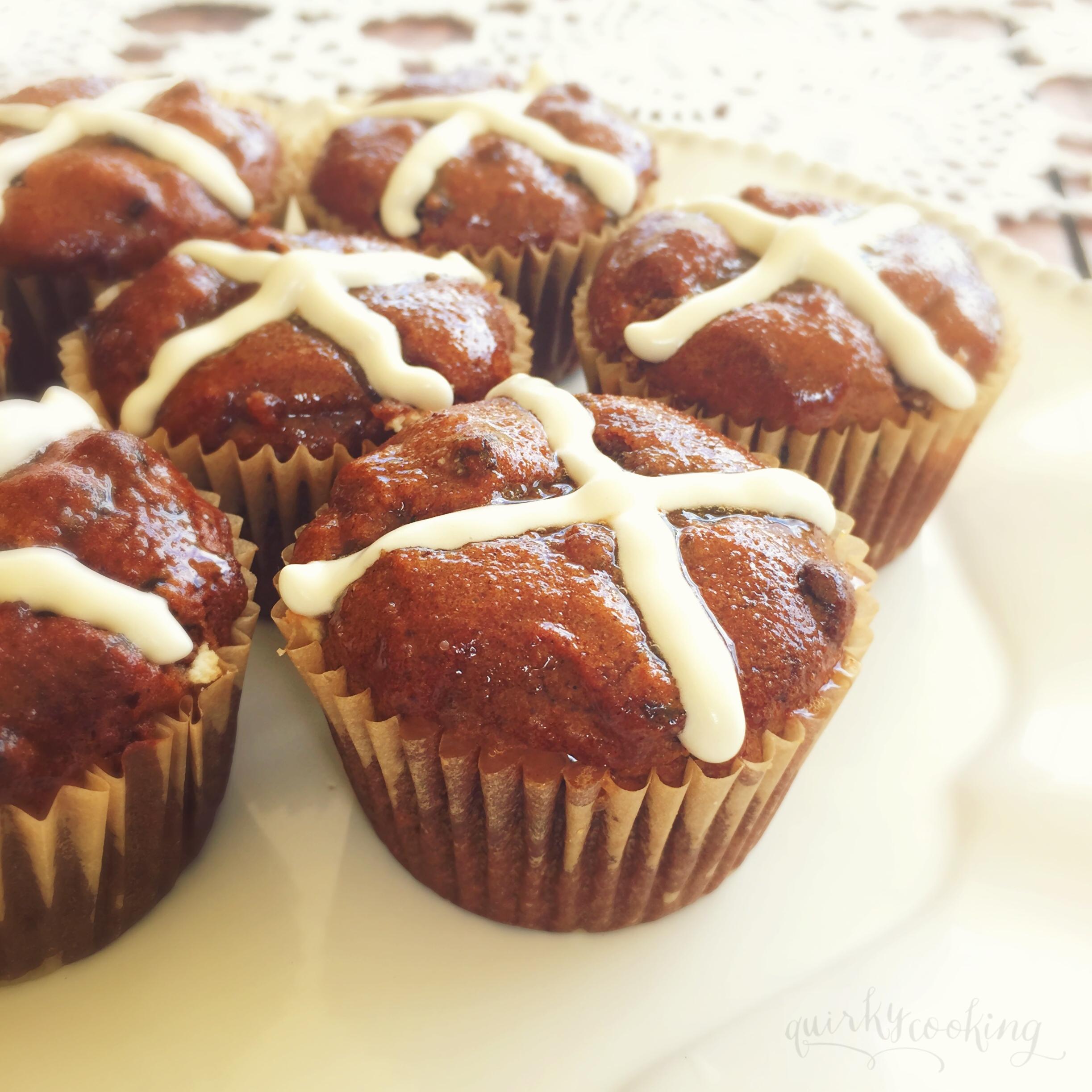  These Hot Cross Muffins are moist, fluffy and totally decadent!