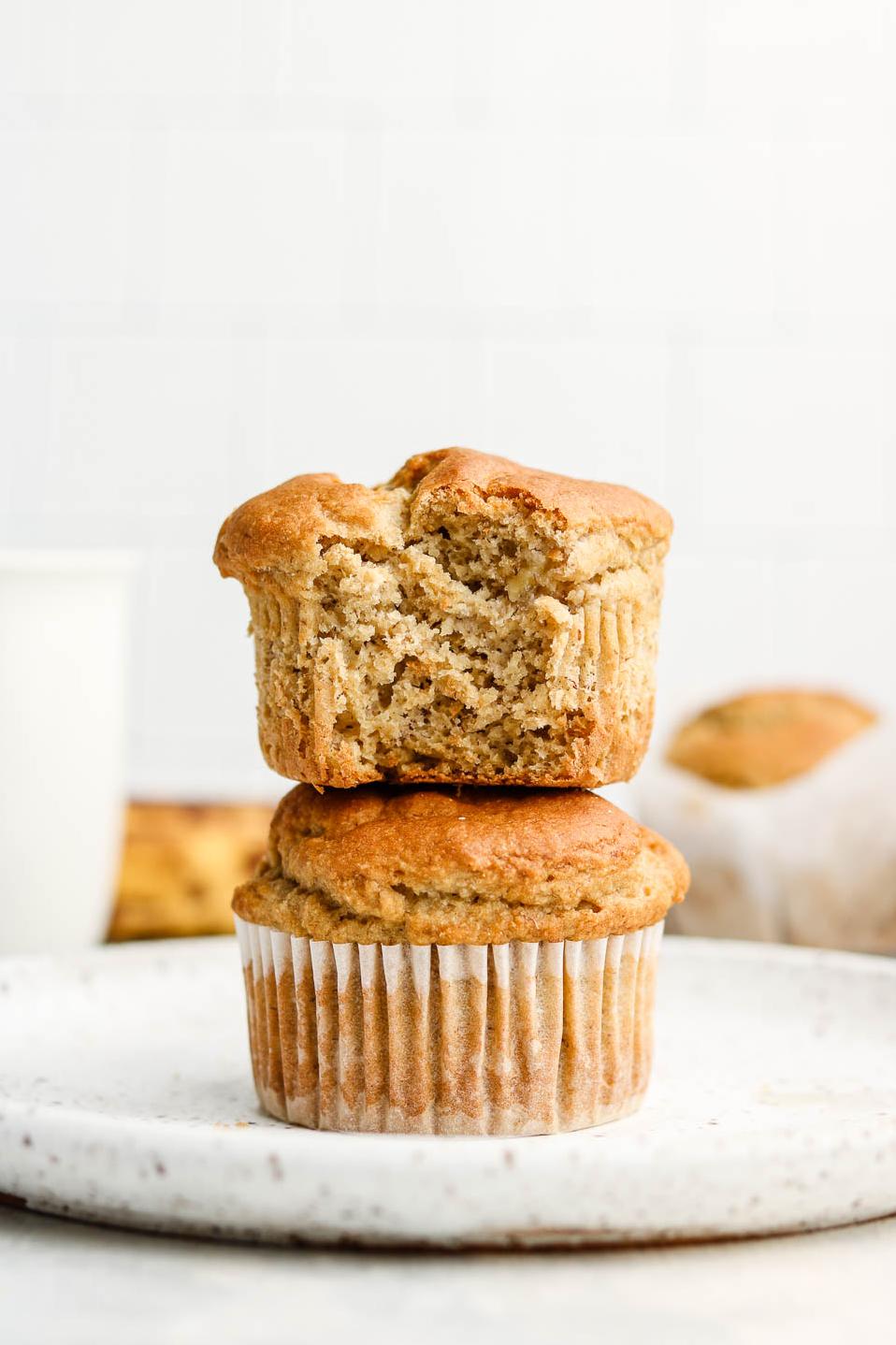  These muffins are bursting with banana goodness.