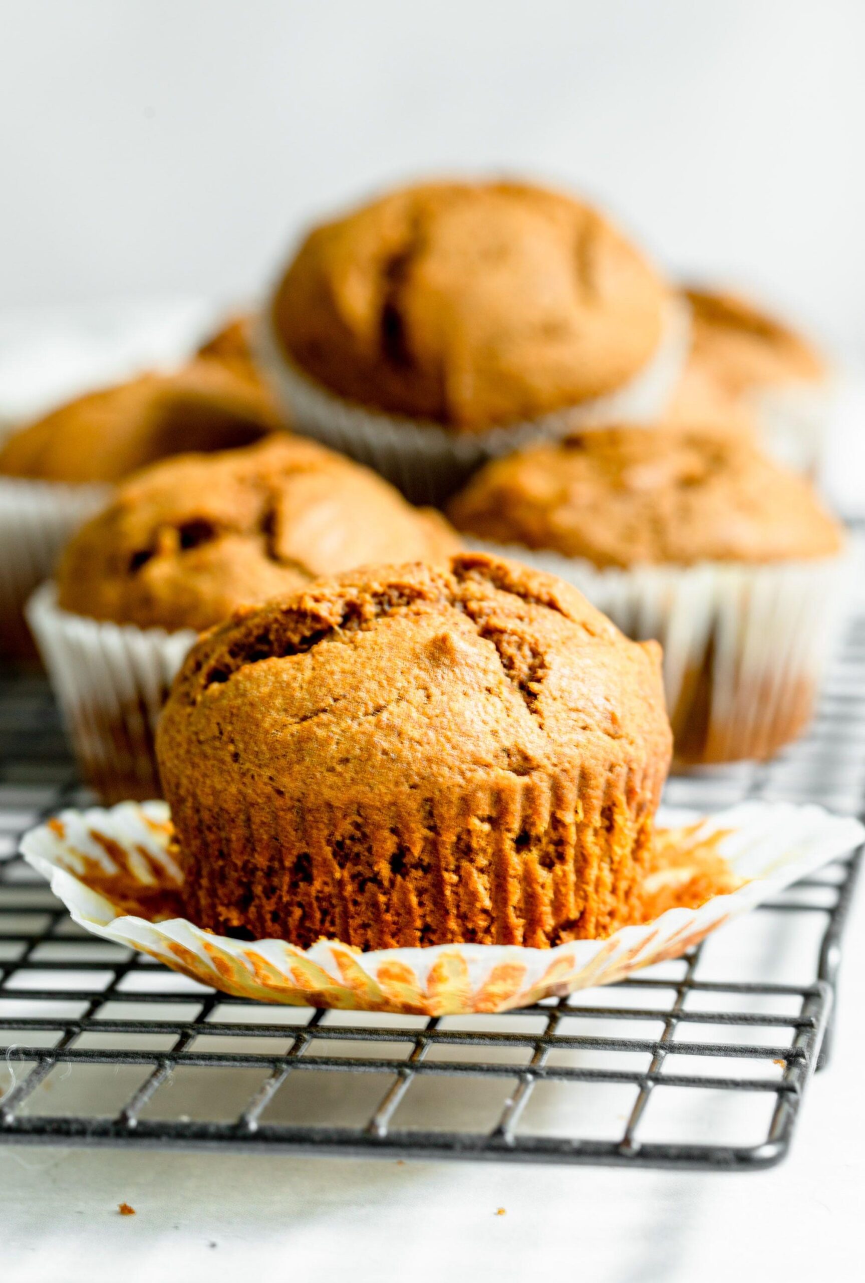  These whole wheat pumpkin muffins are moist and tender with a delicate pumpkin flavor