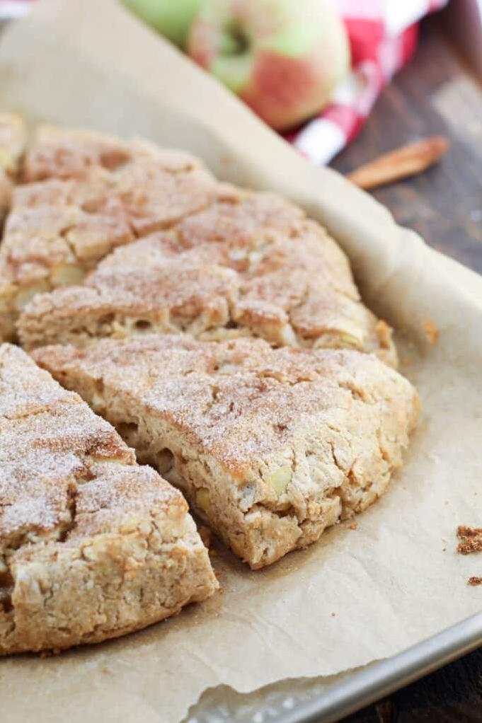  Thick, crispy slabs of cinnamon-infused scones with sugar crystals that sparkle in the sunlight