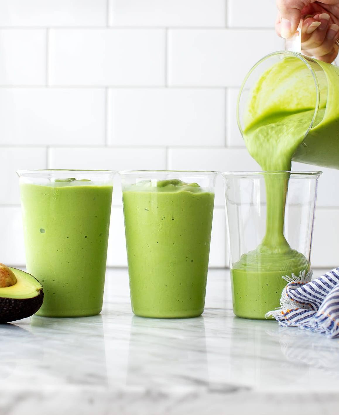  This avocado smoothie is like drinking a green dream.