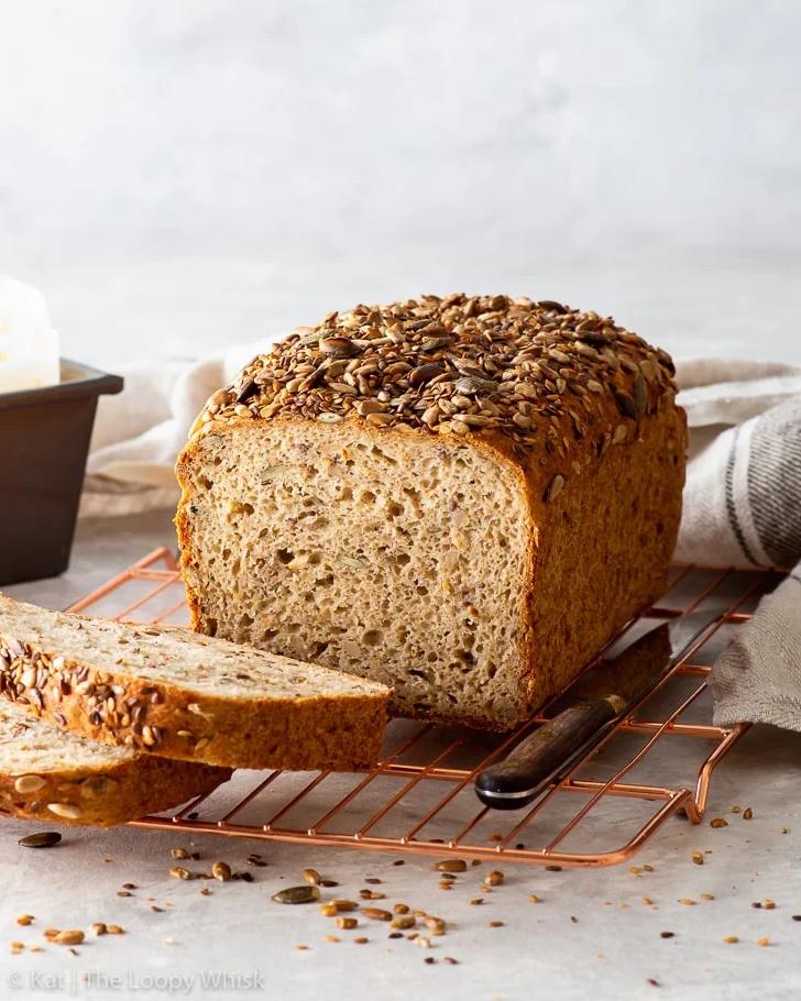  This bread is packed full of nutritious ingredients and free of gluten and dairy.