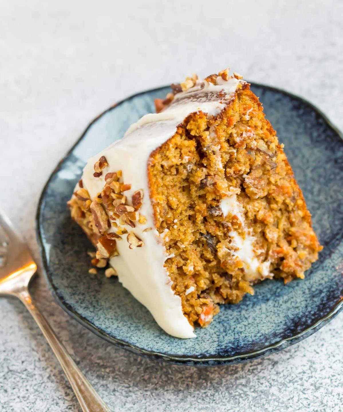  This carrot protein cake is a sweet way to sneak in some added nutrients.