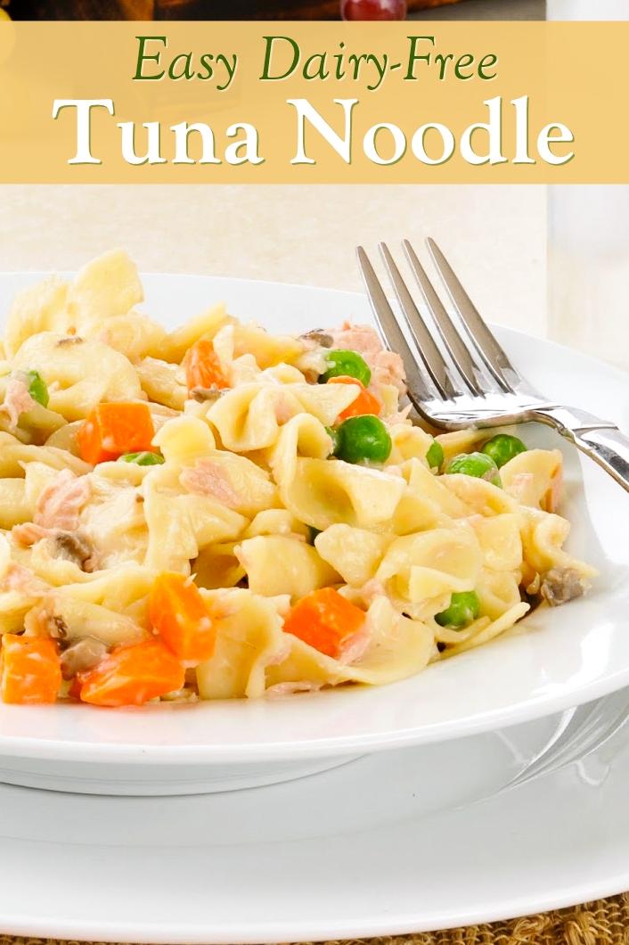  This Dairy-Free Tuna Noodle Casserole is creamy and delicious!