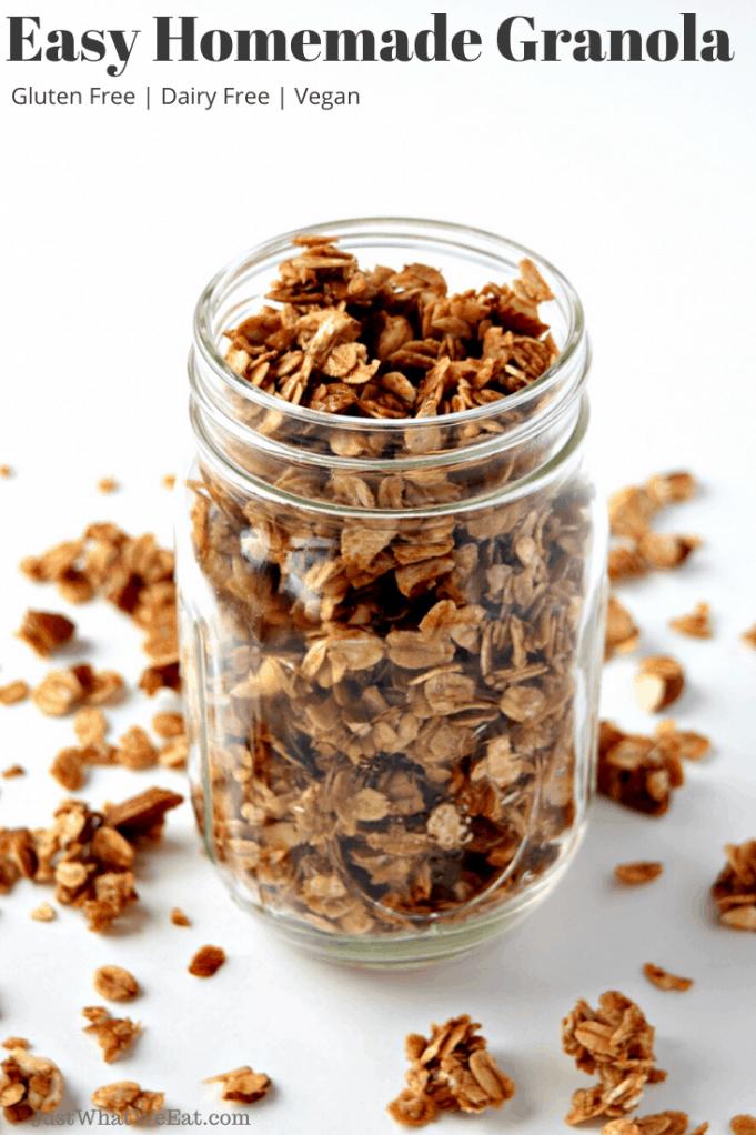  This granola is gluten-free, organic, and free of dairy - triple win!