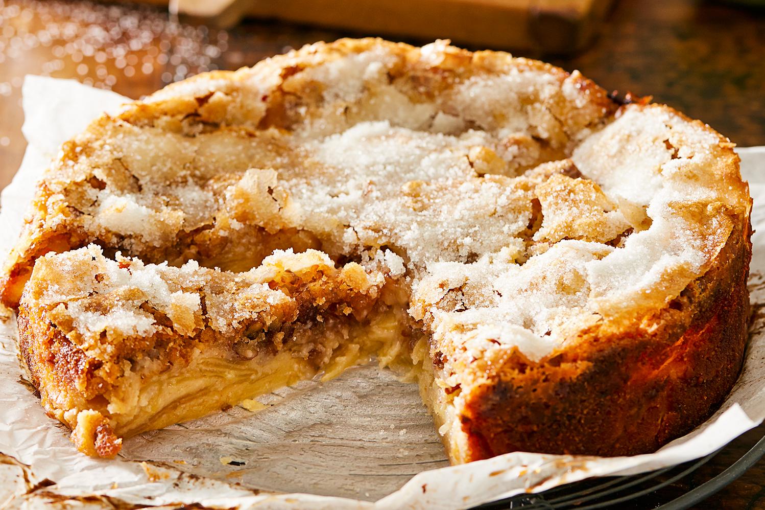  Topped with pecans and cinnamon, this cake is a match made in heaven!