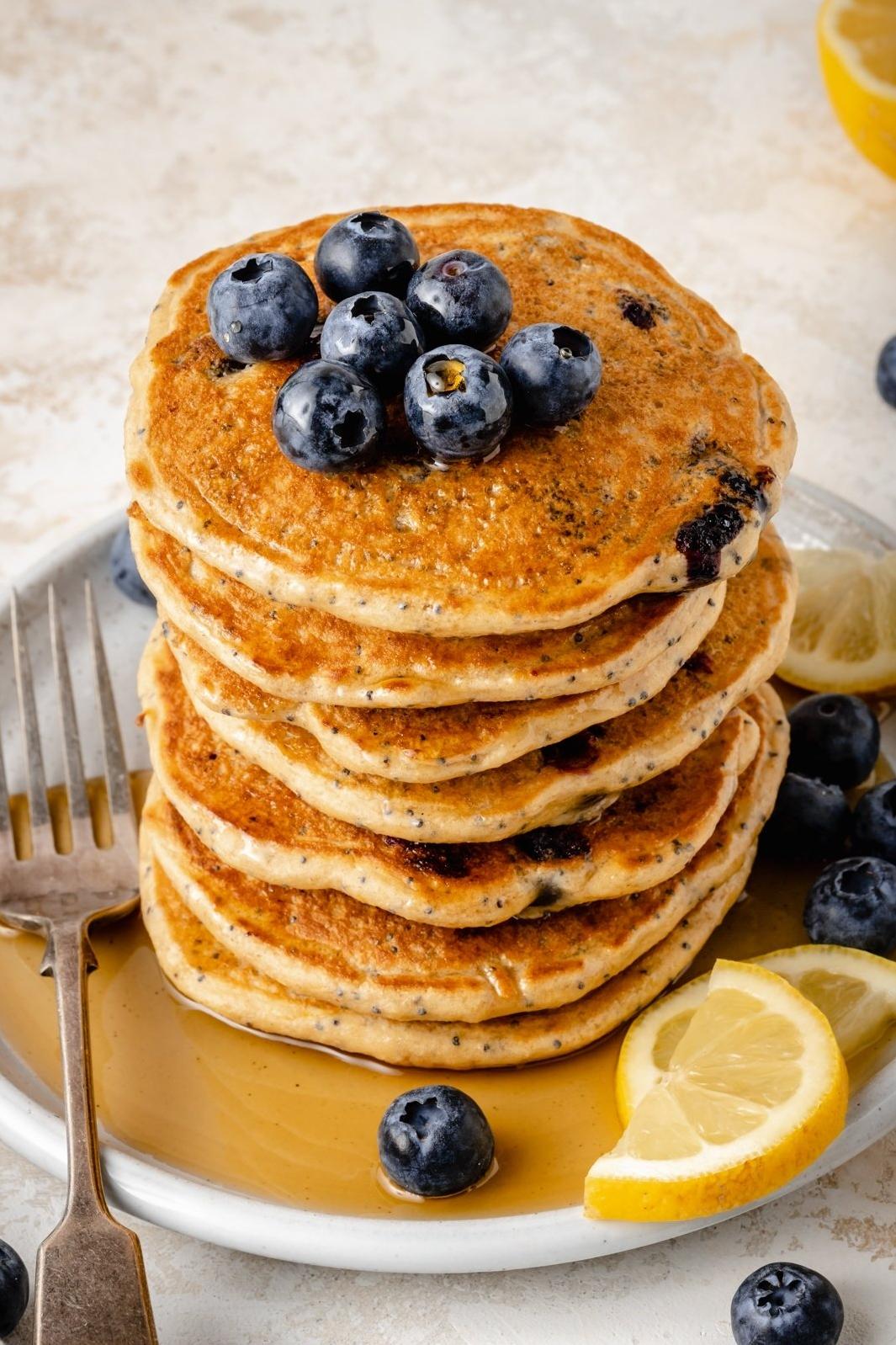 Wake up to a stack of fluffy, gluten-free blueberry pancakes!