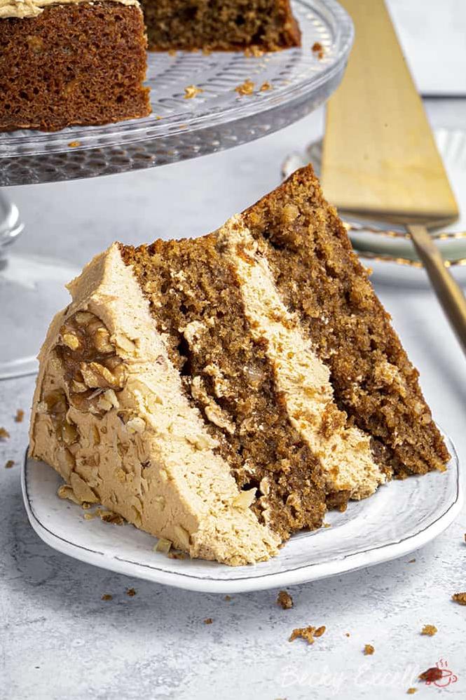  Walnuts are not just a great source of healthy fats and protein, but they also add a lovely crunch to this cake.