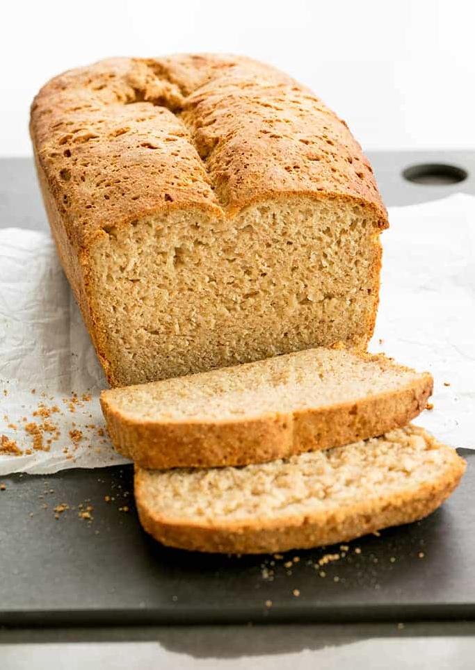  Warm, freshly baked gluten-free brown bread
