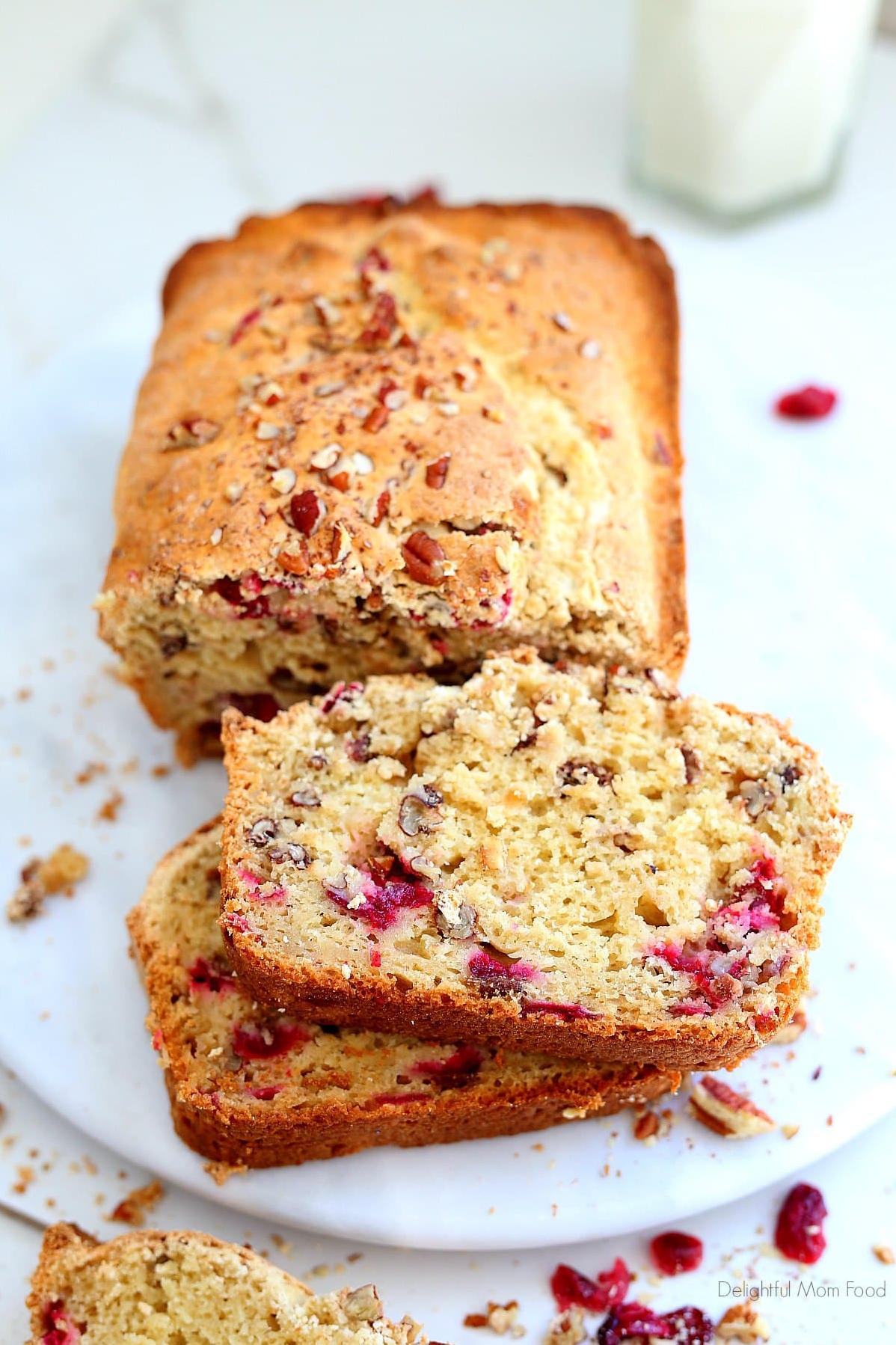  Warm your soul with a slice of this gluten-free cranberry walnut bread.