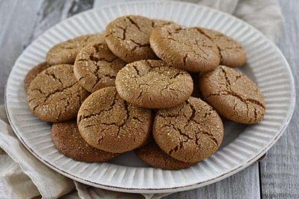  With a hint of molasses and a burst of ginger, these gingersnaps are a real crowd-pleaser.