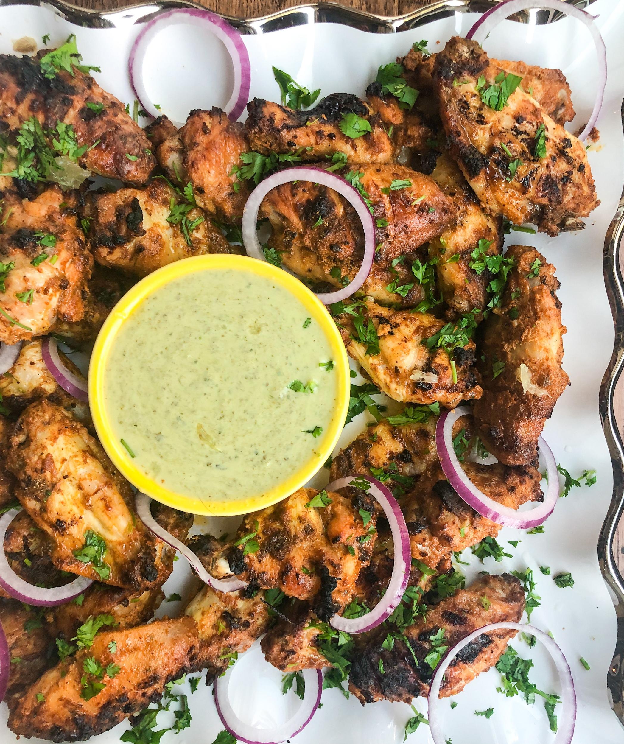 You won't miss the gluten with these crispy chicken tikka wings.