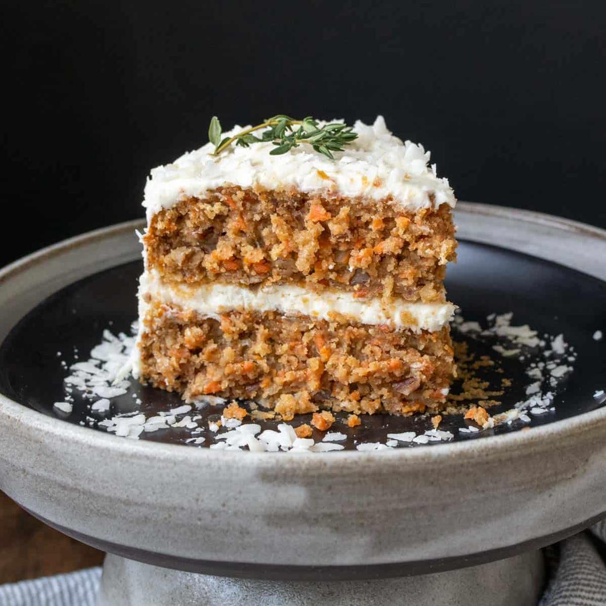  Your taste buds will be singing with each bite of this gluten-free, sugar-free carrot cake.